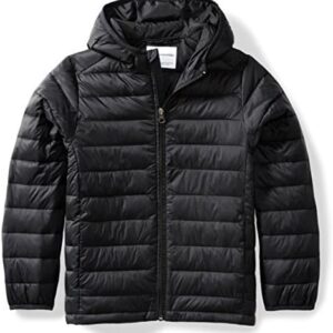 Boys Lightweight Water-Resistant Packable Hooded Puffer Jacket