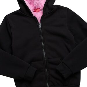 Coney Island Girls Hoodie - Cozy Soft Fleece Sherpa Lined Zip Up Hoodie Sweatshirt for Girls (Sizes Run Small: 4-16)