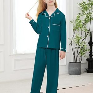 Umeyda Girls & Women Pajamas Set Long Sleeve Button-Down Sleepwear Nightwear Soft Pjs Set Loungewear