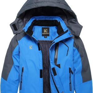 Boy's Waterproof Ski Jacket Winter Warm Thick Snow Coat