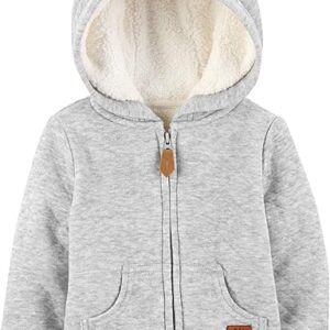Simple Joys by Carter's Baby Hooded Sweater Jacket with Sherpa Lining
