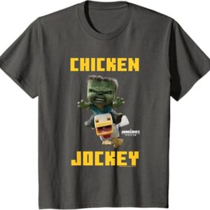 A Minecraft Movie Chicken Jockey Baby Zombie Logo T-Shirt